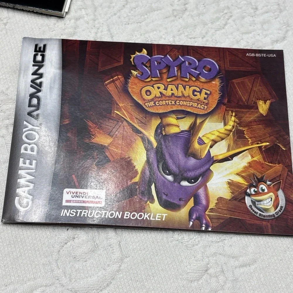 Spyro Orange The Cortex Conspiracy Game Boy Advance GBA Gameboy Manual